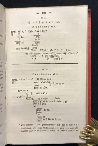 Hochbrand  Arithemtisches Rechenbuch für alle Stände 2 Bde. 1829,30