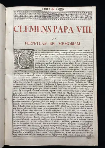 Missale Romanum Ex Decreto Sacrosancti Concilii... Das Römische Messbuch 1739