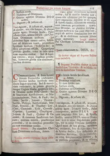 Missale Romanum Ex Decreto Sacrosancti Concilii... Das Römische Messbuch 1739