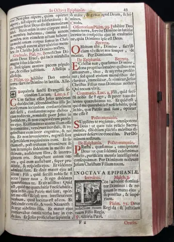 Missale Romanum Ex Decreto Sacr Osancti Concilii ... Das Römische Messbuch 1762