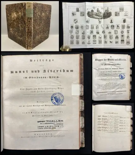 Raiser Die Wappen der Städte und Märkte im Oberdonau-Kreis 5 Teile in1 , 1829-33