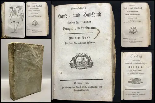 Berger Hausbuch für den österreichischen Bürger u. Landmann 3 Bde. in 1, 1792