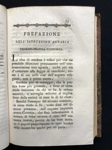 Predonzani, Pietro Discorso Ed Istruzione Agro- Economica 1820 -Landwirtschaft