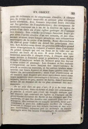 Lamartine Voyage en Orient, 1832- 1833 Extrait De L`ouvrage De La Martine 1839