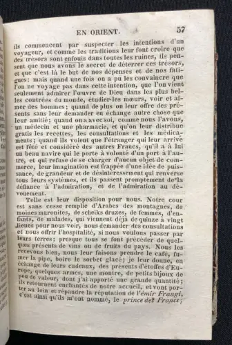 Lamartine Voyage en Orient, 1832- 1833 Extrait De L`ouvrage De La Martine 1839