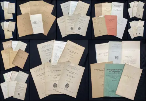 44 Hefte Geologie/ Petrographie meist aus der Zeit 1900- 1940, meist Sachsen