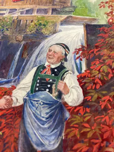 Schreyer, Oskar Der arme Müllersbursch und das Kätzchen No.1 Märchen Aquarell