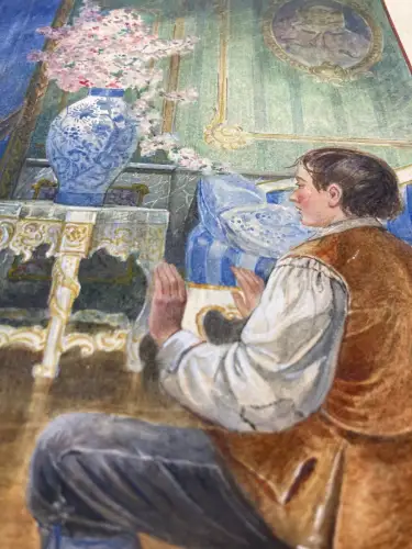 Schreyer, Oskar Der arme Müllersbursch und das Kätzchen No.2 Aquarell Märchen