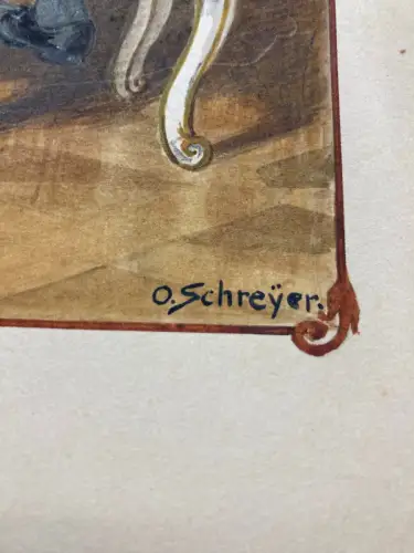 Schreyer, Oskar Der arme Müllersbursch und das Kätzchen No.2 Aquarell Märchen