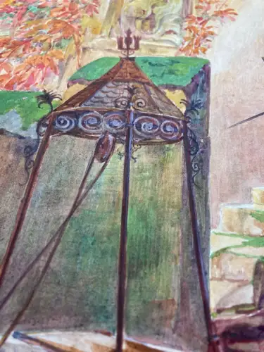 Das Wasser des Lebens No.2 Märchen Aquarell /Tusche um 1900,Gebrüder Grimm