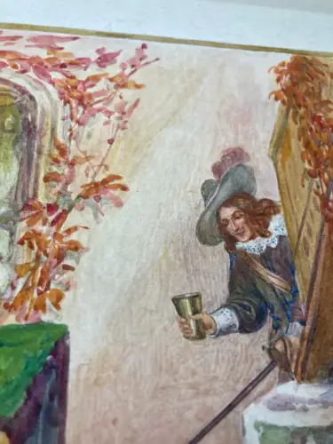 Das Wasser des Lebens No.2 Märchen Aquarell /Tusche um 1900,Gebrüder Grimm