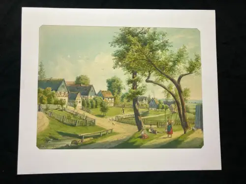 Schmelzer, Bernhard Aquarell Rochwitz bei Loschwitz Dresden  1867 Landschaft