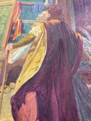 Schreyer, Oskar Die Gänsehirtin am Brunnen No.4 Märchen Aquarell um 1900 Grimm