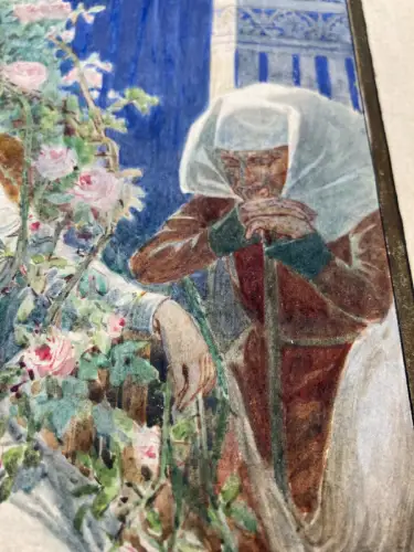 Schreyer, Bernhard, Oskar Franz Dornröschen Märchen Aquarell um 1900 Grimm
