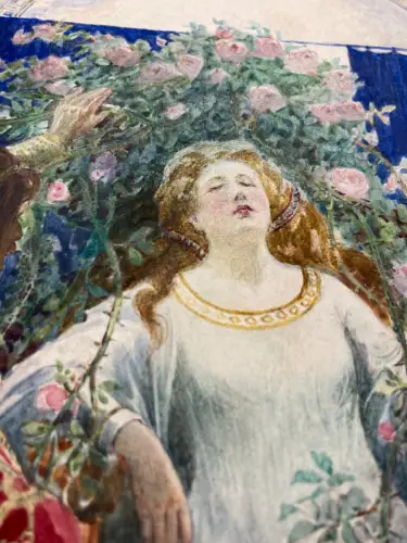Schreyer, Bernhard, Oskar Franz Dornröschen Märchen Aquarell um 1900 Grimm