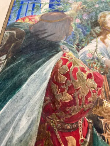 Schreyer, Bernhard, Oskar Franz Dornröschen Märchen Aquarell um 1900 Grimm