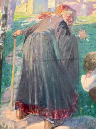 Schreyer, Oskar Jorinde und Joringel No.1 Aquarell um 1900 Märchen, Gebr.Grimm