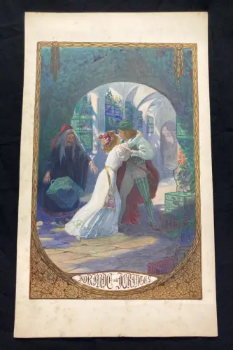 Schreyer, Oskar Jorinde und Joringel No.2 Aquarell um 1900 Märchen, Gebr.Grimm