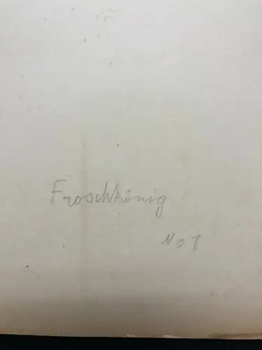 Der Froschkönig No.1 Märchen Aquarell / Tusche um 1900,Gebrüder Grimm