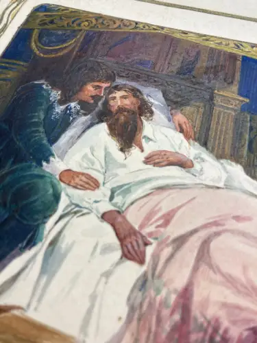 Das Wasser des Lebens No.1 Märchen Aquarell /Tusche um 1900,Gebrüder Grimm