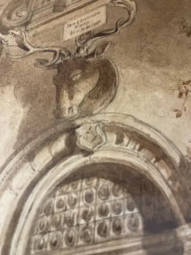 Schmelzer, Bernhard, Johann Tusch-Pinsel in Sepia um 1875 Beim alten Oberförster