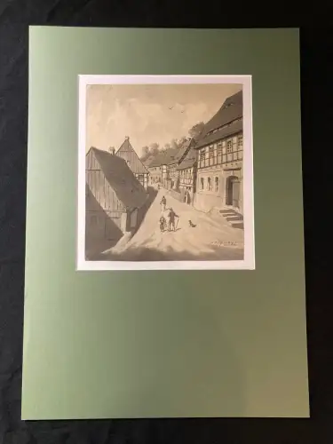 Schmelzer, Bernhard, Johann Sepiaaquarell auf Feder "Schellenberg"(Augsburg)