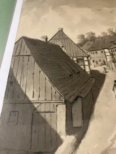 Schmelzer, Bernhard, Johann Sepiaaquarell auf Feder "Schellenberg"(Augsburg)