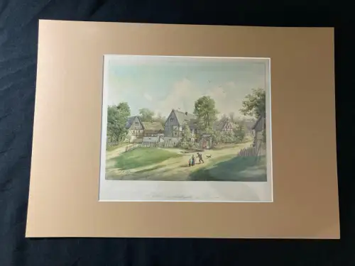 Schmelzer, Bernhard Aquarell über Feder "Partie aus Lockwitz"  um 1880