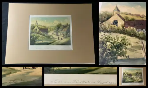 Schmelzer, Bernhard Aquarell über Blei/Feder "Partie aus Dörnthal im Erzgebirge"