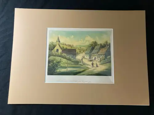 Schmelzer, Bernhard Aquarell  "Partie aus Dörnthal im Erzgebirge"1880 Olbernhau