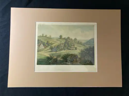 Schmelzer, Bernhard Aquarell über Feder "Partie aus Loschwitz" um 1870