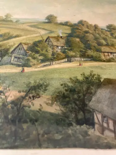 Schmelzer, Bernhard Aquarell über Feder "Partie aus Loschwitz" um 1870