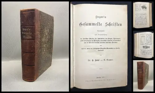 Hecht Seger`s gesammelte Schriften Fabrikation von Ziegeln, Thonwaren, Kalk...EA