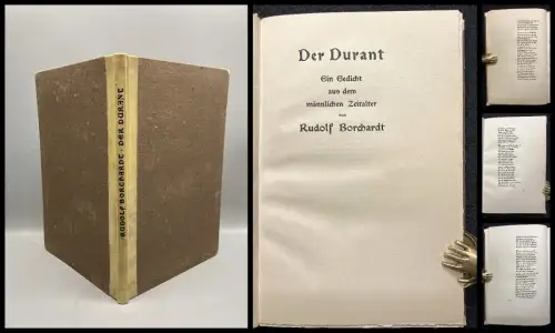 Borchardt, Rudolf Der Durant. Ein Gedicht aus dem männlichen Zeitalter 1920