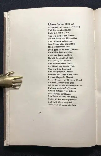 Borchardt, Rudolf Der Durant. Ein Gedicht aus dem männlichen Zeitalter 1920