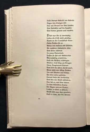 Borchardt, Rudolf Der Durant. Ein Gedicht aus dem männlichen Zeitalter 1920