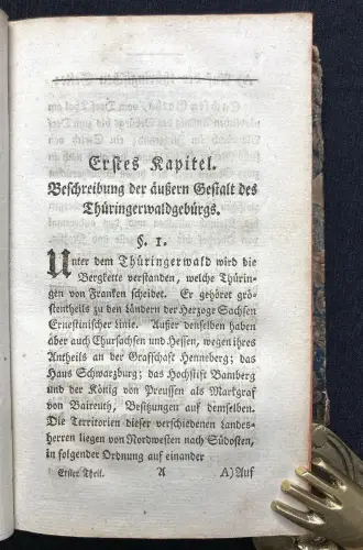 Geologische Beschreibung des Thüringer Waldgebürgs. Teil 1+2( von 5) 1796, 1798