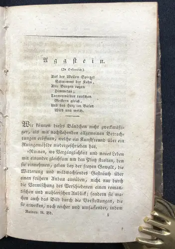 Taschenbuch zur Geschichte verfallener Ritterburgen und Schlösser 2 Bde. in 1