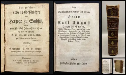 Wette Kurzgefaßte Lebensgeschichte der Herzoge zu Sachsen 1770 Geschichte