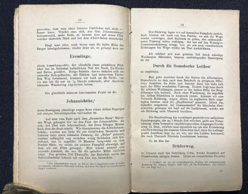 Donner Tharandt eine kurz gefasste Beschreibung des Ortes 1890 Führer Guide