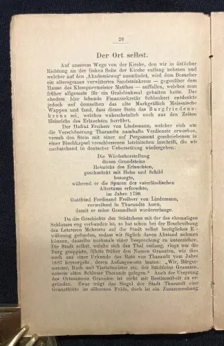 Donner Tharandt eine kurz gefasste Beschreibung des Ortes 1890 Führer Guide