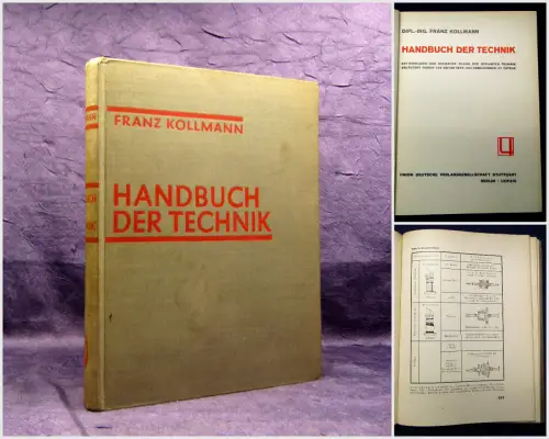 Kollmann Handbuch der Technik Entwicklung und Stand 1930 Technik mb