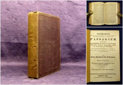 Reichards Passagier auf der Reise in Deutschland,Schweiz,Venedig,Brüssel 1841 js