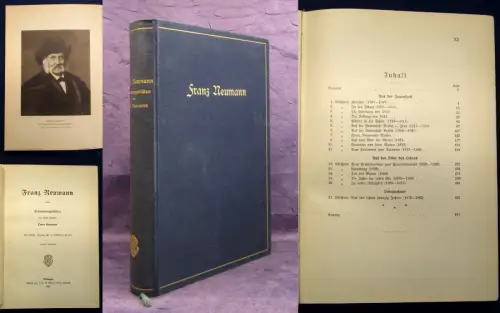  Franz Neumann Erinnerungsblätter v. seiner Tochter Luise Autograph 1907 js