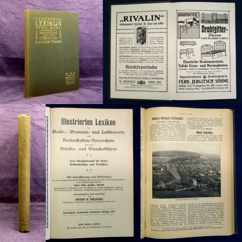 Salzger Illustr. Lexikon der Bade-,Brunnen-u. Luftkurorte 1914 20.Auflage mb