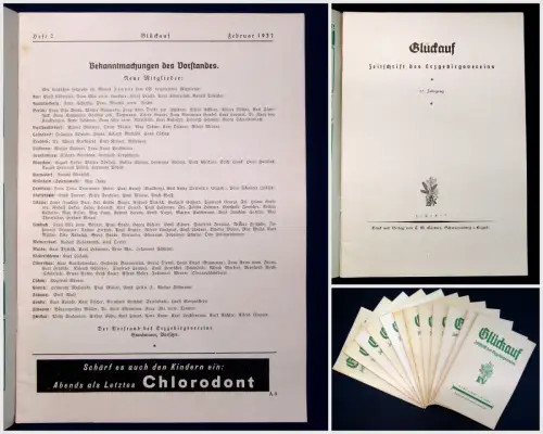  Erzgebirgsverein Glückauf Zeitschrift d Erzgebirgsvereins  57. Jahrg.1937 mb