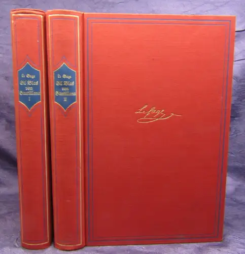 Lesage Die Geschichte des Gil Blas von Santillana 2 Bände Belletristik o.J. js