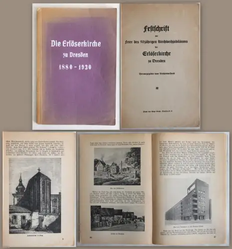 Günther -Festschrift 50jähriges Kirchweihjubiläum Erlöserkirche Dresden 1930 -xz