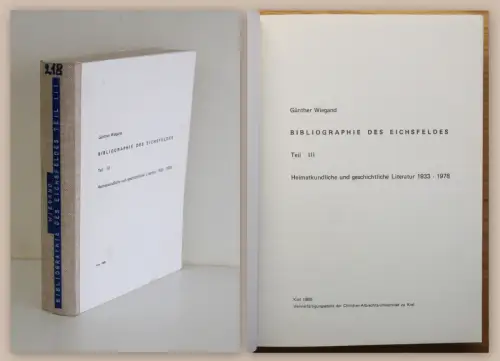 Wiegand Bibliographie des Eichsfeldes Literatur Heimatkunde & Geschichte 1980 xz