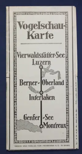 Original Vogelschau - Karte um 1910 Geografie Landeskunde Ortskunde Natur sf